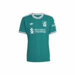 Adidas Originals X Liverpool FC Koost&ouml;&ouml; 25/26 F&auml;nniversioon Teine v&otilde;&otilde;rsilmav&auml;rvi Kiiresti kuivav Kitsa l&otilde;ikega Pullover L&uuml;hikeste varrukatega Jalgpallis&auml;rk Meeste Topid JV6428 S