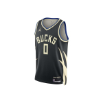 Nike Milwaukee Bucks NBA Damian Lillard 0 V-kaelusega kampsun T&auml;ht Number Varrukateta Korvpallivorm Meeste vormiriietus DO9533-015 L gray