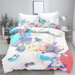 Pok&eacute;mon Pikachu seeria voodipesukomplekt multikaprindiga tekikott padjap&uuml;&uuml;r, toa tekikott komplekti kaunistus, suur king 260x240cm 180x210cm