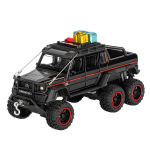 Reisiversioon 1/24 Benz G63 6*6 Rehvidega Sulamist Pikapi Auto Mudel Die-Cast Metallist Maastikuautod Auto Mudel Heli ja Valgusega Laste M&auml;nguasi Kingitus valge