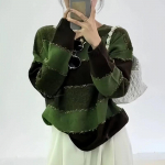 Naiste topid Pullover Naiste S&uuml;gis Talv Paksenenud Pullover Soe Kootud Veniv Pikkade Varrukatega &Uuml;lem&otilde;&otilde;duline Džemper Topid XL roheline