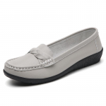 Ehtne Nahk Naiste Korterid Kiilud Retro Kingad Naiste Slip-On Kingad Naiste Mokassiinid Kerged Suured Suurused Zapatos Mujer 35 hall
