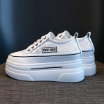 7,5 cm platvormiga tossud kiilukingad naturaalsest nahast naistele kevad-s&uuml;gis vabaajajalatsid moekad tossud peidetud kontsaga suvi 34