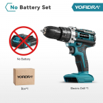 YOFIDRA 60Nm l 25+3 p&ouml;&ouml;rdemomendiga elektriline l&ouml;&ouml;kpuur Juhtmeta elektriline kruvikeeraja 32/53 tk t&ouml;&ouml;riistakomplektiga V&otilde;rgut&ouml;&ouml;riist 21V akule Without Battery