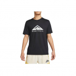Nike Dri-Fit Graafilise Prindiga Kiiresti Kuivav Maastikujooksu L&uuml;hikeste Varrukatega T-s&auml;rk Meeste Topid Must DM5424-010 XL