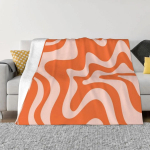 Vedel Keeruline Abstraktne Muster Oranžides ja Kahvaturoosades Viska Tekk T&auml;idisega Tekid Tekk Diivan 30x40in beige