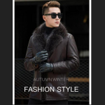 Karusnahast meeste pesukaru karusnahast kaelarihm Keskmise pikkusega paksendatud karusnahast k&otilde;ik-&uuml;hes meeste ehtsast nahast jakk Meeste kasukas XXXXXL