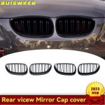 Auto eesmine p&otilde;rkeraua iluv&otilde;re Neerude v&otilde;idus&otilde;idu grillrestid BMW E60 E61 5. seeria 2003-2009 l&auml;ikega must auto uus topeltliist Double Line Black