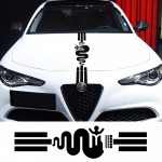 Kapoti kate Autokleebised Vin&uuml;&uuml;l Alfa Romeo 159 Giulietta Giulia 147 156 Mito Stelvio GT Sportiva Autode tuuningtarvikud Matt Gold