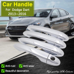for Dodge Dart PF 2013 2014 2015 2016 Luxurious Chrome Smart Door Handle Cover Car Exterior Accessories Decorate Style Stickers 4Handle 1 Keyhole