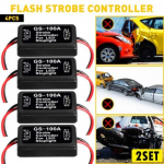 2Set 4 x Controller Strobe Flash Box Flasher for Module LED Brake Tail Stop Ligh