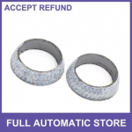 Universal auto Cone Shape Exhaust Muffler Graphite Donut Seal Gasket Header 2Pcs