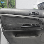 For VW Passat B5 1998 1999 2000 2001 2002 2003 - 2005 LHD 4pcs Interior Door Armrest Panel Cover Black leather material