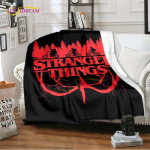 Kuum Netflixi film Stranger Things Tekid Vooditele Pehme Flanellitekk Kuninganna Suurus Kodu Dekoor Voodipesu Kate Laste Kingitus Piknik 150x200cm