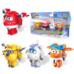 Super Wings 14-osaline muunduv m&auml;nguasjakomplekt, 2-tollised lennukikoguja tegelasm&auml;nguasjad koos dinosaurusest minikoguja tegevuskujukesega koos