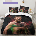 Connor McGregor Mustriga Voodipesu Tekikott Komplekt Tekikott Padjap&uuml;&uuml;r Kodu Kaunistus S&uuml;nnip&auml;evakingitus (1 * tekikott + 2 * padjap&uuml;&uuml;ri, ilma s&uuml;damikuta) 135x200cm