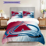 Colorado Avalanche'i mustriga voodipesu Tekikott ja padjap&uuml;&uuml;rid Kodu kaunistus S&uuml;nnip&auml;evakingitus (1 * tekikott + 2 * padjap&uuml;&uuml;ri, ilma s&uuml;damikuta) 135x200cm