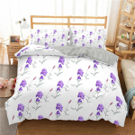 Lavendli tekikottide komplekt Lilla Romantiline teema Ilusad lilled Pol&uuml;ester tekikate Kuninglik Kuninganna suurus T&uuml;drukutele Naistele Lastele 150*200cm 3pcs