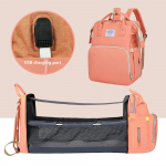 Kokkupandav emmekott Kerge kaasaskantav kokkupandav v&otilde;revoodi Suure mahutavusega beebi seljakott naistele emme kott Mummy kott