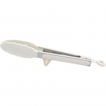 Grilltoiduklamber libisemisvastane roostevabast terasest grill-leivaklamber silikoonist k&otilde;rge temperatuuriga grilltang S&ouml;&ouml;gibaari k&ouml;&ouml;gitarvikud valge