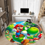 1 tk Mario kontori &uuml;mmargune vaip, magamistoa elutoa kodu kaunistus, ruumi kaunistus, Offic a1016183 120cm by 120cm black