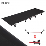 Kokkupandav v&otilde;revoodi v&auml;litingimustes matkamiseks Matkavoodi voodi veekindel Oxfordi riie Black-Fully Folded #1