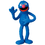 UDF Ultra Detail Figure 579 Sesame Street Series 2 komplektne umbes 81 mm k&otilde;rgune Ei. Grover, maalitud, figuur,