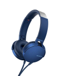 Sony s&uuml;gava bassiga mudel puldi ja L-kujuliste k&otilde;rvaklappidega, MDR-XB550AP Kokkupandav, Mikrofoniga, Sinine, MDR-XB550AP sinine