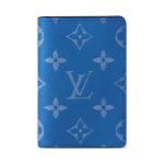 Louis Vuitton taskuorganisaator Monogram klapiga nahast rahakott Meeste rahakott Sinine M83095 Box(Basic Set+Box)