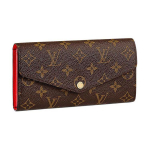 Louis Vuitton Sarah Monogram Pikk Kaetud L&otilde;uend Rahakott Naiste rahakott Punane M62236 Basic Set (Bag+Dust Bag)