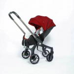 Poussette multifonctionnelle 4 en 1 pliable avec si&egrave;ge auto landau Portable b&eacute;b&eacute;.ROUGE