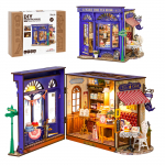 Rolife Miniatuurmaja Nukumaja Magustoit Avatav DIY K&auml;sitsi valmistatud Nukumaja Interj&ouml;&ouml;r Loo Meisterdamisaeg Hariduslik Ideaalne Ametliku Komplekti jaoks, LED,