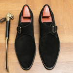 Trendikad Uued Teravaotsalised Suede Nahast Monk-rihmaga Kingad Meestele Br&auml;ndi Disainer Formaalne Pulmakleit Homecoming Sapatos Tenis Masculino 38 must