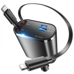 Sigaretis&uuml;&uuml;taja pesa ja arenenud mudel autole Kiire 139W Sisset&otilde;mmatav auto Samaaegne kasutamine 4 sigaretis&uuml;&uuml;tajale USB DC &Uuml;hilduv mitme hall