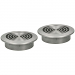 Grille d'a&eacute;ration - KOTARBAU - Rond - Argent satin - Diam&egrave;tre 45 mm - Moustiquaire