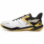 Li Ning Cloud Thunder Lightweight Rebound Low top Badminton Shoes Unisex White Black Gold AYZU017-4 36