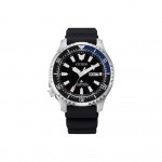 CITIZEN Mehaaniline mehhanism Kummirihmaga K&auml;ekell Meeste k&auml;ekellad Must sihverplaat NY0111 11E NY0111-11E Black Dial