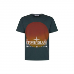 Stone Island l&uuml;hikeste varrukatega T-s&auml;rk Petrol Meeste Topid Sinine 77152NS93-V0057 M