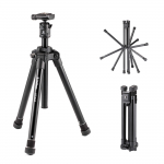 Velbon ULTREK Reisi Ultra Kokkup&ouml;&ouml;ratav 21mm Jalg Alumiinium 437006 UT-3AR Statiiv, 5-osaline, Lukk, 135,5cm K&otilde;rgus, 29,5cm Pikkus, L&auml;bim&otilde;&otilde;t, Kompaktne, must