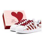 Adidas Originals SUPERSTAR libisemiskindlad kulumiskindlad madalad rulaketsid Unisex Valge Punane EG4958(Team88-S-BOX) 39⅓