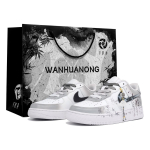 Nike Air Force 1 Libisemisvastased Kulumiskindlad Madalad Lauatennise Kingad Meeste Must Hall Valge CW2288-111(Team113-S-BOX) 40.5