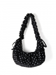 T&auml;piline &Otilde;lakott Fashi Must Valge Volditud Pits T&otilde;mbetraadiga Pelmeenikott Crossbody Kott T&ouml;&ouml;le K&auml;ivad Naised Crossbody Kott must