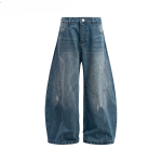 VibeStreet Ameerika stiilis meeste teksap&uuml;ksid laia s&auml;&auml;rega kaardus noaga teksad meeste naiste trendikad laiad puhtad sobivusega k&otilde;rgt&auml;navap&uuml;ksid Asian Size S gray