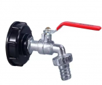 Vastupidav IBC konteineri kraani adapter S60*6 j&auml;meda keermega 1/2'' 3/4'' &uuml;hendusmuhv asendusventiil aia kodu ventiili liitmik kraan 1/2'' h&otilde;be