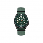 Seiko 5 Oriental Green Water Ghost Black Water Ghost Seeria Moodne Spordikell Sukeldumiskell Manuaalne Kahekuup&auml;evaga Mehaaniline Liikumine Nailonrihm SRPD77K1 Green