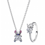 Pandora Disney seeria Stitch 925 h&otilde;bedast s&otilde;rmus Naiste s&otilde;rmus ZT3183 Box,48