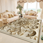 Suurep&auml;rased lillemustriga vaibad elutuppa Suur luksuslik diivanivaip Libisemiskindel p&otilde;randamatt Kodu sisustus 60*90cm beige
