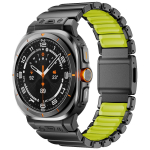 Luksuslik roostevabast terasest silikoonrihm Samsung Galaxy Watch Ultra 2025 47mm jaoks Metallist magnetiline rihm Watch Ultra 47mm jaoks K&auml;ev&otilde;ru Galaxy Ultra 47mm gray