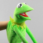 60 cm Kermit Konn K&auml;sinukk T&auml;issuuruses Pl&uuml;&uuml;sist M&auml;nguasi Rekvisiidid, Pl&uuml;&uuml;sist M&auml;nguasi