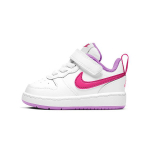 Nike Court Borough 2 S&uuml;nteetilisest Nahast Madalad V&auml;ikelaste Jalan&otilde;ud Valge Roosa Lilla Imiku Ja V&auml;ikelapse BQ5453-111 23.5